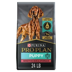 Purina Pro Plan Sensitive Skin and Stomach Puppy Food with Probiotics, Lamb & Oat Meal Formula – 24 lb. Bag