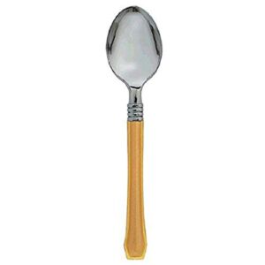Amscan Classic Choice Premium Plastic Spoon, Pack of 20, Gold