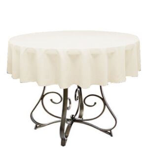 Tablecloth for 48″ Round Table by Florida Tablecloth Factory (Ivory)