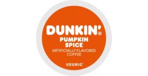 Dunkin Donuts Pumpkin Spice Coffee K Cups – Pack of 22 K Cups – Bulk Limited Edition Dunkin Pumpkin Spice Coffee – For use of Keurig Coffee Makers