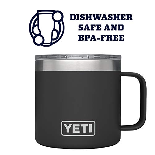 YETI Rambler 14 oz Mug, Vacuum Insulated, Stainless Steel with MagSlider Lid, Black | The Storepaperoomates Retail Market - Fast Affordable Shopping