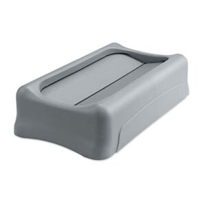 Rubbermaid Commercial Slim Jim Waste Container Lid, Gray