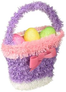 Amscan Easter Basket Tinsel Decoration, 6 1/4″ x 4 1/2″, Multicolor