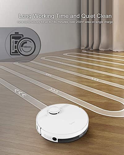 Midea M7 Robot Vacuum Cleaner, 4000Pa Self Charging Robotic Vacuum and Mop, Multi-Level Mapping Lidar Navigation, Compatible with Alexa, Google Home, Good for Pet Hair, Carpet, Hard Floor | The Storepaperoomates Retail Market - Fast Affordable Shopping