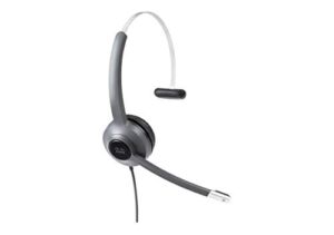 Cisco Headset 521, Wired Single On-Ear 3.5mm Headset with USB-C Adapter, Charcoal, 2-Year Limited Liability Warranty (CP-HS-W-521-USBC)