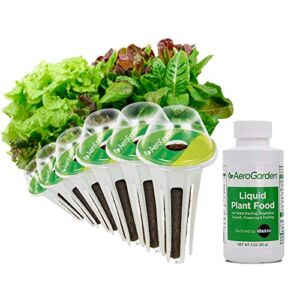 AeroGarden Heirloom Salad Greens Mix Seed Pod Kit – Salad Kit for AeroGarden Indoor Garden, 6-Pod