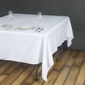 Tableclothsfactory White 70″ Square Tablecloth