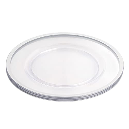 Party Bargains 13″ In Charger Plates [8 Pack] Clear With Silver Rim. Disposable Heavy Duty Plastic Dinner Chargers. Durable Heavy Weight Charger Service Plates. Tableware For Weddings, Formal Events | The Storepaperoomates Retail Market - Fast Affordable Shopping