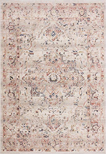 Traditional Cream & Beige Vintage 5’3″ X 7’6″ Area Rug, Babylon Collection – Oriental Medallion Distressed Rug, Abani Rugs | The Storepaperoomates Retail Market - Fast Affordable Shopping