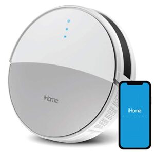 iHome AutoVac Eclipse, Robot Vacuum and Mop Combo- Robotic Vacuum Cleaner, Robot Mop Enabled, Wi-Fi Connected Mapping Technology, Automatic Self Charging, Ideal for Pet Hair, Carpets & Hard Floors
