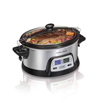Hamilton Beach Stay or Go Portable 6-Quart Programmable Slow Cooker With FlexCook Dual Digital Timer for 2 Heat Settings, Lid Lock (33861) | The Storepaperoomates Retail Market - Fast Affordable Shopping