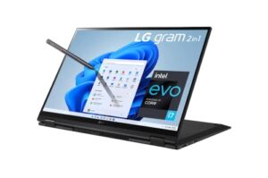 LG Gram Ultra-Light Laptop, Evo i7-1165G7, 16″ WQXGA (2560 x 1600) IPS 16:10 2in1 Touch Display, 21 Hr Battery Life, Wi-Fi 6, Thunderbolt 4, Stylus Pen, Fingerprint, Webcam (16GB RAM | 2TB PCIe SSD)