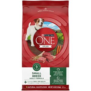Purina ONE Natural Small Breed Dry Dog Food, +Plus Lamb & Rice Formula – 7.4 lb. Bag