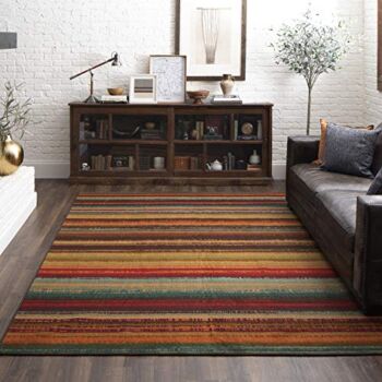 Mohawk Home Avenue Stripe Area Rug, 7’6″ x 10′, Brown/Tan | The Storepaperoomates Retail Market - Fast Affordable Shopping
