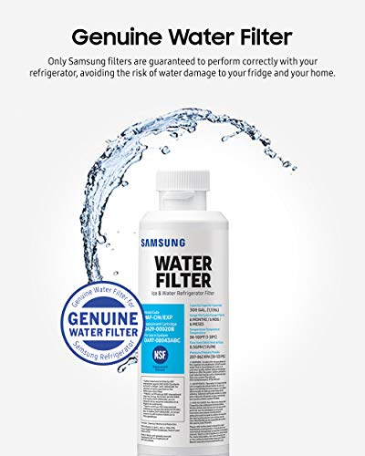 SAMSUNG Genuine Filter for Refrigerator Water and Ice, Carbon Block Filtration for Clean, Clear Drinking Water, 6-Month Life, HAF-CIN/EXP, 1 Pack | The Storepaperoomates Retail Market - Fast Affordable Shopping
