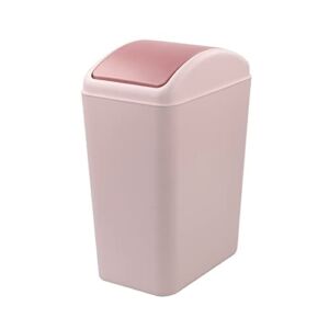 Parlynies 4.5 Gallon Pink Plastic Waste Can, Kitchen Garbage Can with Swing Lid, 1 Pack