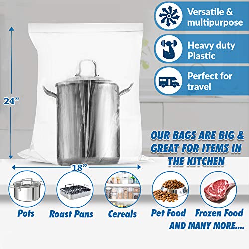[Pack of 50] Extra Large Bags, Clear Plastic 5 Gallon Bags for Marinating, Brining Large Turkey Roasts, Meat, Fish, Moving, Organization | The Storepaperoomates Retail Market - Fast Affordable Shopping