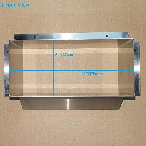 304 Stainless Steel Wall Mount Rectangle Open Rubbish Garbage Waste Trash Chute | The Storepaperoomates Retail Market - Fast Affordable Shopping