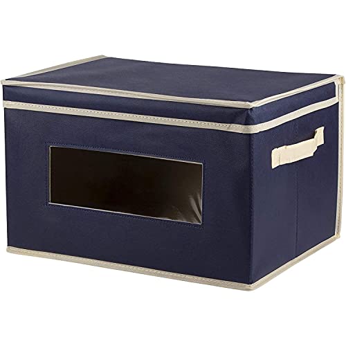 Juvale Foldable Storage Bins, Fabric Cubes (Navy, 16.2 x 10 x 12 in, 3 Pack) | The Storepaperoomates Retail Market - Fast Affordable Shopping