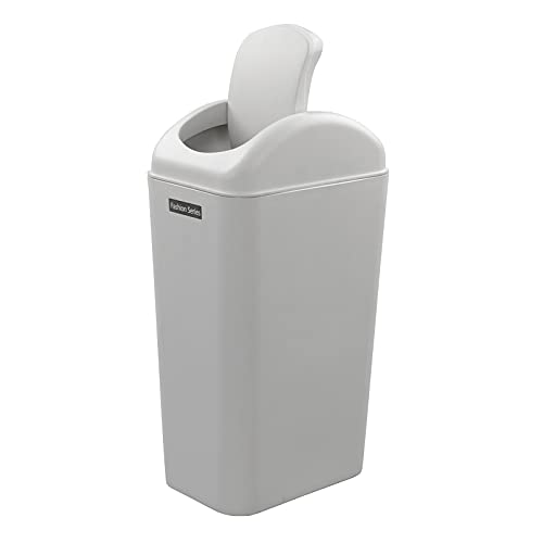 Utiao Slim Plastic Garbage Bin, 14 L Swing Trash Cans for Kitchen, Office, Bathroom | The Storepaperoomates Retail Market - Fast Affordable Shopping