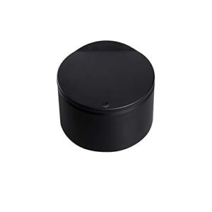 HANAMYA 3.5 Liter / 1 Gallon Mini Cylindrical Trash Can with Press Top Lid, Round Waste Bin, for Countertop or Tabletop, Black