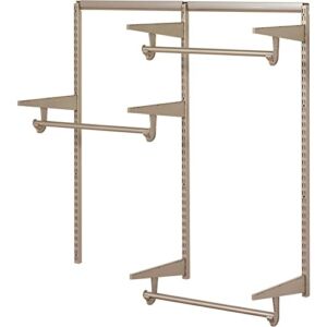 Closet Culture by Knape & Vogt Culture 4 ft. Steel Closet Hardware Kit in Champagne Nickel Shelving