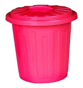 Plastic Trash Can Container | Red | Party Accessory