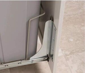 Simply Put Platinum Frosted Nickel Door Mount Kit for Pull Out Baskets and Waste Bins