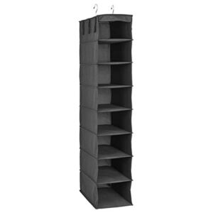 MAKE ROOM FOR LIFE RoomForLife – 8-Shelf Metal Frame Closet Organizing Shelf Unit – Hanger Attachment – Additional Velcro Loops on Sides – Durable – Closet Storage