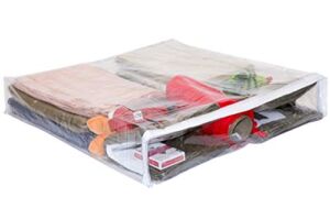 Clear Vinyl Zippered Storage Bags 23 x 23 x 4 Inch 5-Pack