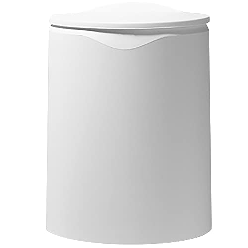Modern Trash Can with Lid – Double Barrel Garbage Can – One Press Cover Motion Trash Can – Waterproof Waste Basket with Plastic Bin Garbage Bag Liner – White Trash Can, 12L/3.2Gal Capacity | The Storepaperoomates Retail Market - Fast Affordable Shopping