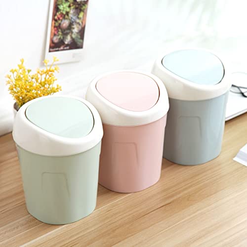 Mini Trash Can Tiny Trash Can with Lid, Mini Desktop Waste Bin Countertop Garbage Can, Swing-Top Tiny Waste Bin Waste Can for Home Office(pink) | The Storepaperoomates Retail Market - Fast Affordable Shopping