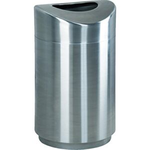 Rubbermaid Commercial Executive Series Eclipse Open Top Trash Can, Stainless Steel, 30 Gallon, FGR2030SSPL