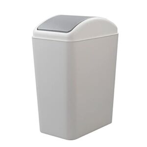 Parlynies 4.5 Gallon Plastic Waste Can, Garbage Can with Swing Lid, Trash Can, 1 Pack (Grey)