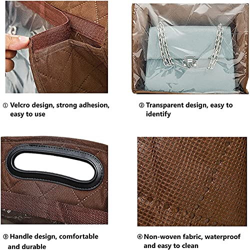 TcJ-Chen 3 Sizes Handbags Storage Dust Cover Bag Storage Hanging Closet Organizer Purse (Brown) | The Storepaperoomates Retail Market - Fast Affordable Shopping