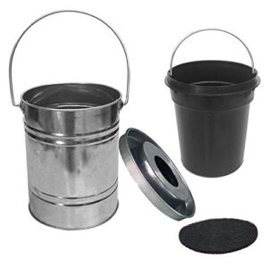 Kitchen Compost Bin Stainless Steel Gallon Kitchen Countertop Trash Bucket for Food Scraps Waste Pail with Inner Composter
