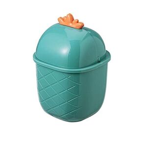 XCYSHPMY Bathroom Small Wastebasket with Lid Pineapple Countertop Trash Can Desktop Trash Can TabletopTrash Can Mini Trash can for Bedroom Living Room Cute Garbage Can (Green)