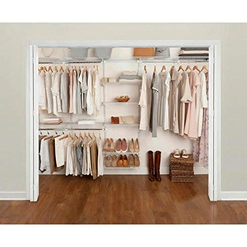 Rubbermaid FastTrack 6 to 10 Foot Wide White Wire Closet Organization Configuration Storage Kit with Shelves, 2 Pack | The Storepaperoomates Retail Market - Fast Affordable Shopping