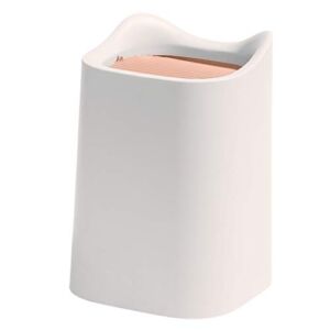 FORUU 2020 New Cute Kitchen Trash Can with Lid,Mini Creative Removable Desktop Cute Portable Household Trash Can,Waste Basket,Small Trash Can,Best for Home Office Kitchen