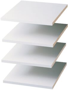 Easy Track 12″ Shelves (4 Pack) Closet Storage, White