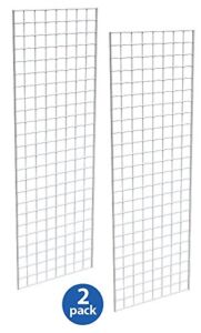 24″ x 72″ Commercial Grade Gridwall Panels, Set of 2 – White