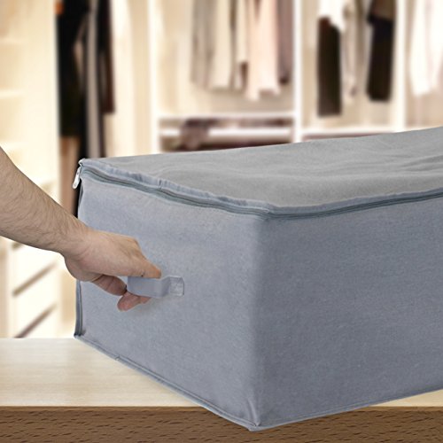 Sorbus Jumbo Foldable Storage Organizer Bag, Great for Clothes, Blankets, Closets, Bedrooms, and More, Canvas (Closet Storage Bag – 1 Pack, Gray) | The Storepaperoomates Retail Market - Fast Affordable Shopping