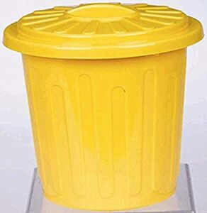 Plastic Trash Can Container | Yellow | Party Accessory