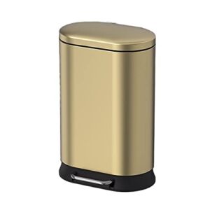YUEYOULII Indoor Trash Can Indoor Trash Cans Kitchen Double-Layered Trash Cans Ladder Stainless Steel with Lid Trash Cans Large Trash Cans Can Be Sorted and Sorted Junk Box (Color : Gold, Size : 30L)