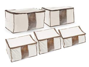Covermates Keepsakes – Canvas Storage Bag – Premium Canvas – Carrying Handles -Dual Zipper Pulls – Indoor Storage-Natural