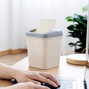 Housekeeping Organizers Onsales, 2020 New Mini Desktops Mini Creative Covered Kitchen Living Room Trash Can White, Halloween Decorations Gifts