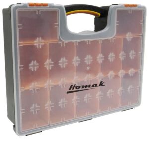 Homak Plastic Organizer with 12 Removable Bins, HA01112425