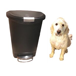 Dog-Proof Trash Can Locking 13 Gallon Kitchen Rubbish Foot Step Tall with Lock Lid Garage & eBook by OISTRIA