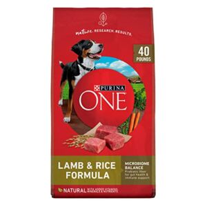 Purina ONE Natural Dry Dog Food, SmartBlend Lamb & Rice Formula – 40 lb. Bag