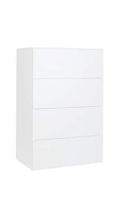 Modular Closets Vista Collection Short Tower with 4 Drawers (White, 25.5″ Wide)